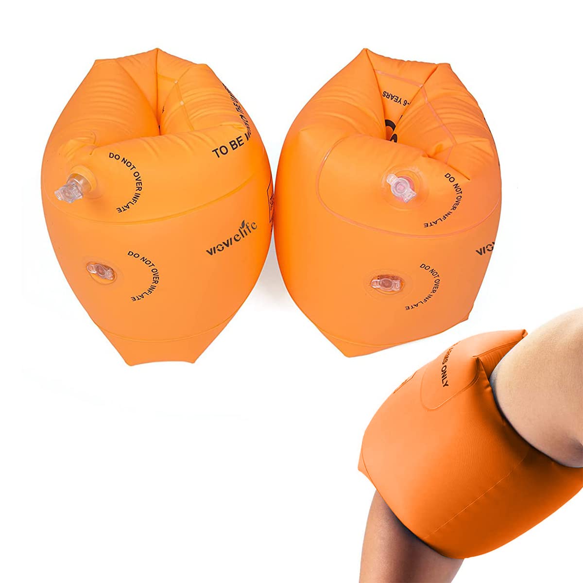 Proberos Swimming Arm Float Rings for Kids and Adult Under 100kg, Dual Air Bag Design, Inflatable PVC Float Arm Sleeves for Pool, Beach and Ponds Proberos Swimming Arm Float Rings for Kids and Adult Under 100kg, Dual Air Bag Design, Inflatable PVC Float Arm Sleeves for Pool, Beach and Ponds